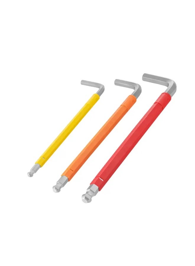 رونيكس طقم مفاتيح آلان كى طويلة رأس دائرى 9 قطع # RH-2042 - Image 2